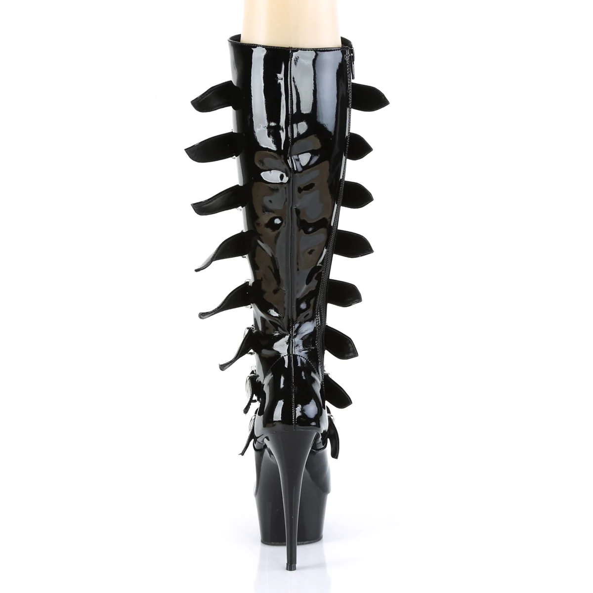 Thumbnail: Pleaser Buckles Black Boots