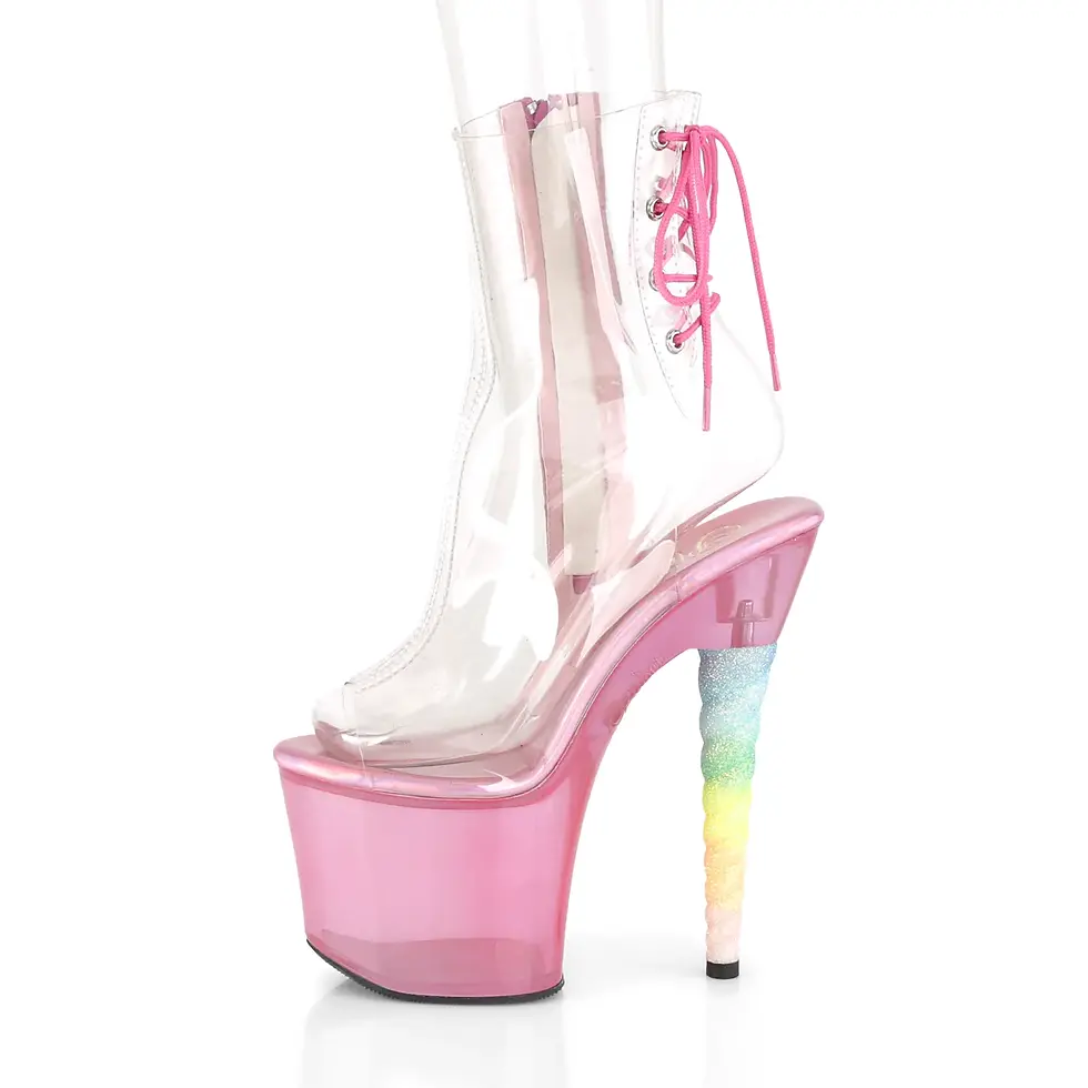תמונה ממוזערת: Pleaser Pink Rainbow Glitter Unicorn Boots