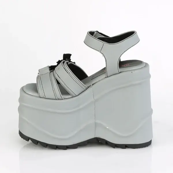 תמונה ממוזערת: Demonia Reflective Bat Wedge Sandal Platforms