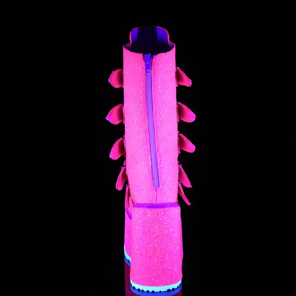 תמונה ממוזערת: Demonia UV Pink Glitters & Hearts Platform Boots