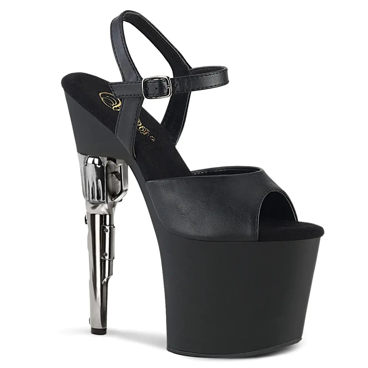 Pleaser Black Gun High Heels