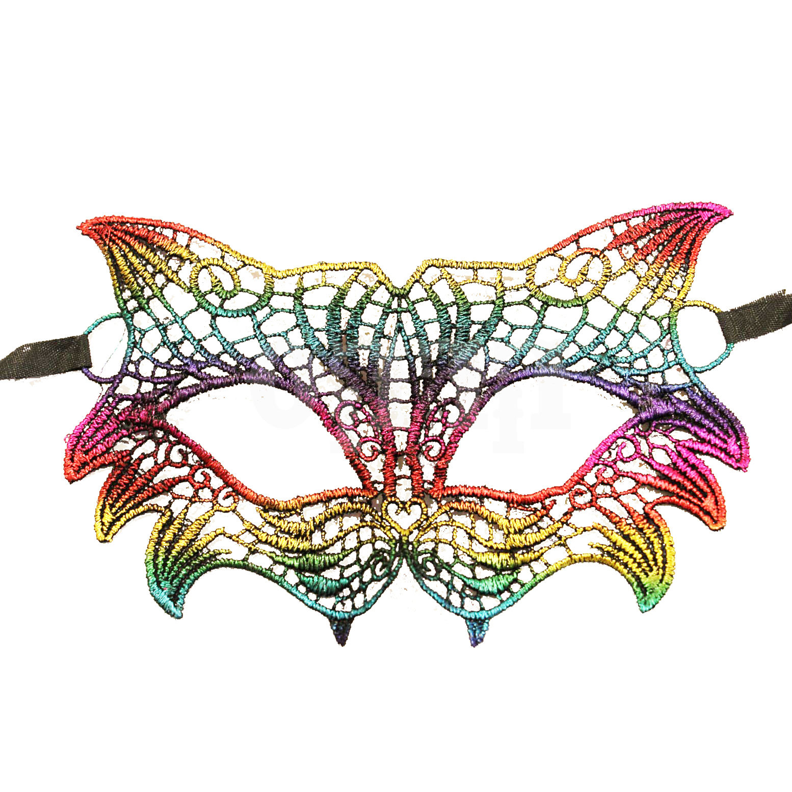 מסכת תחרה חצי פנים - מבחר צבעים