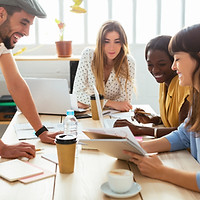 Colleagues Working Together