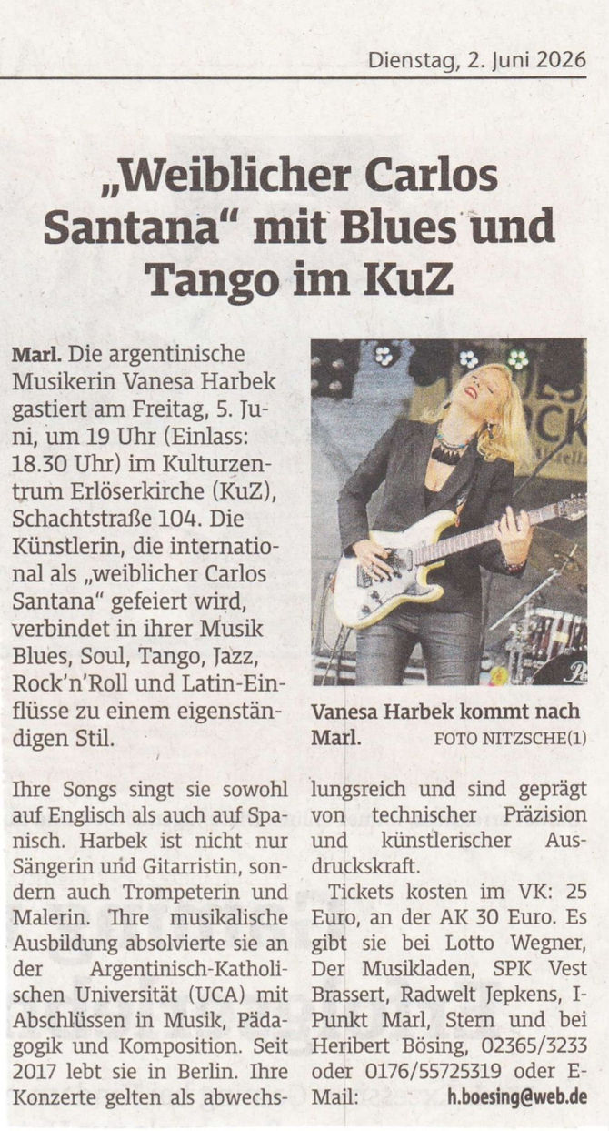 VANESA HARBEK - LIVE in MARL
