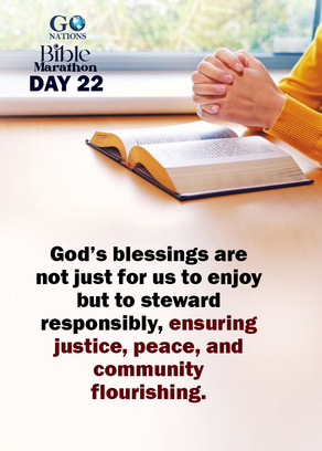 You are moving deeper into the book of Joshua, witnessing how God’s promises are fulfilled step by step. In these chapters, the Israelites continue their conquest of Canaan, demonstrating the power of God’s presence and their obedience. God also begins to allot the land to each tribe, establishing order and inheritance.  This teaches us that God’s promises come with responsibility—to walk faithfully and steward well what He has given.