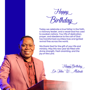 Happy Birthday, Dr. John W. Mulinde
