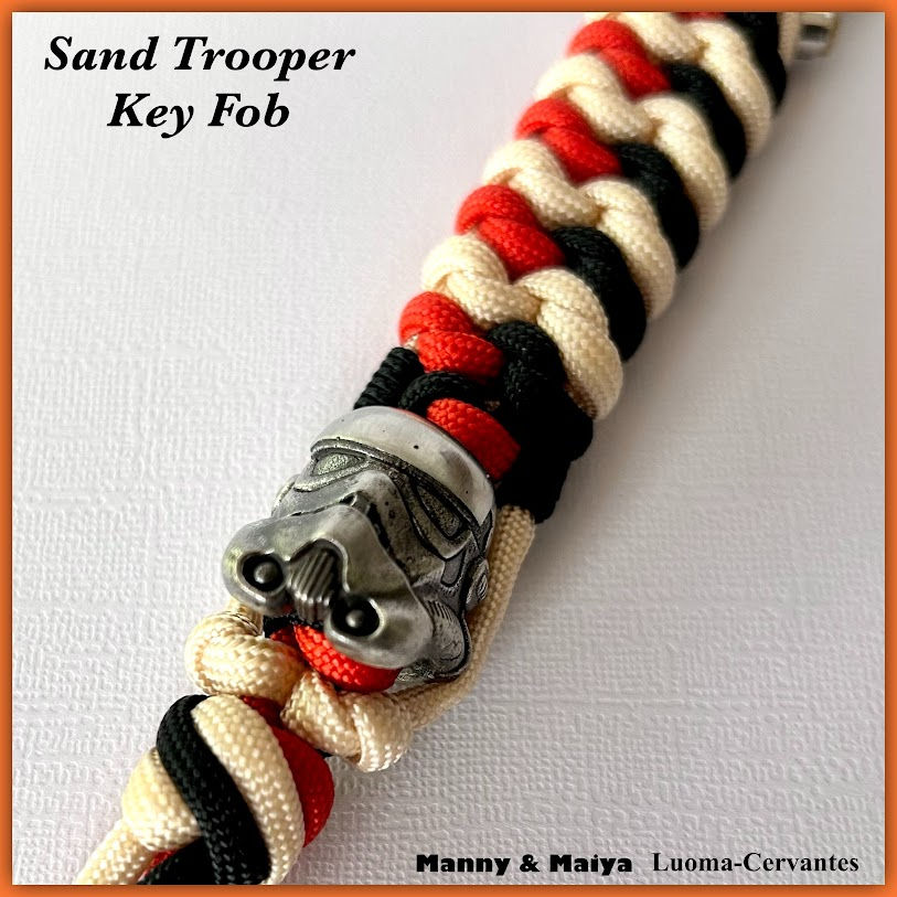 Thumbnail: Double Stepping Stone Path 'Sand Trooper' Premium Paracord Key Fob/Zipper Pull