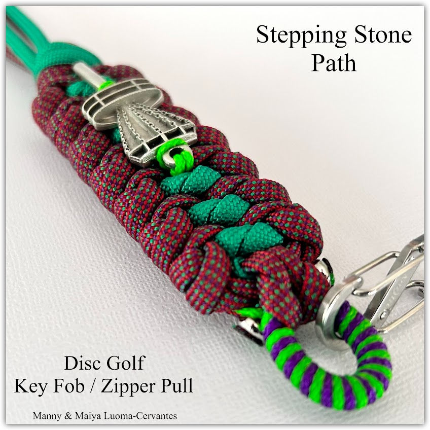 Thumbnail: Stepping Stone Path 'Disc Golf' Premium Paracord Key Fob/Zipper Pull
