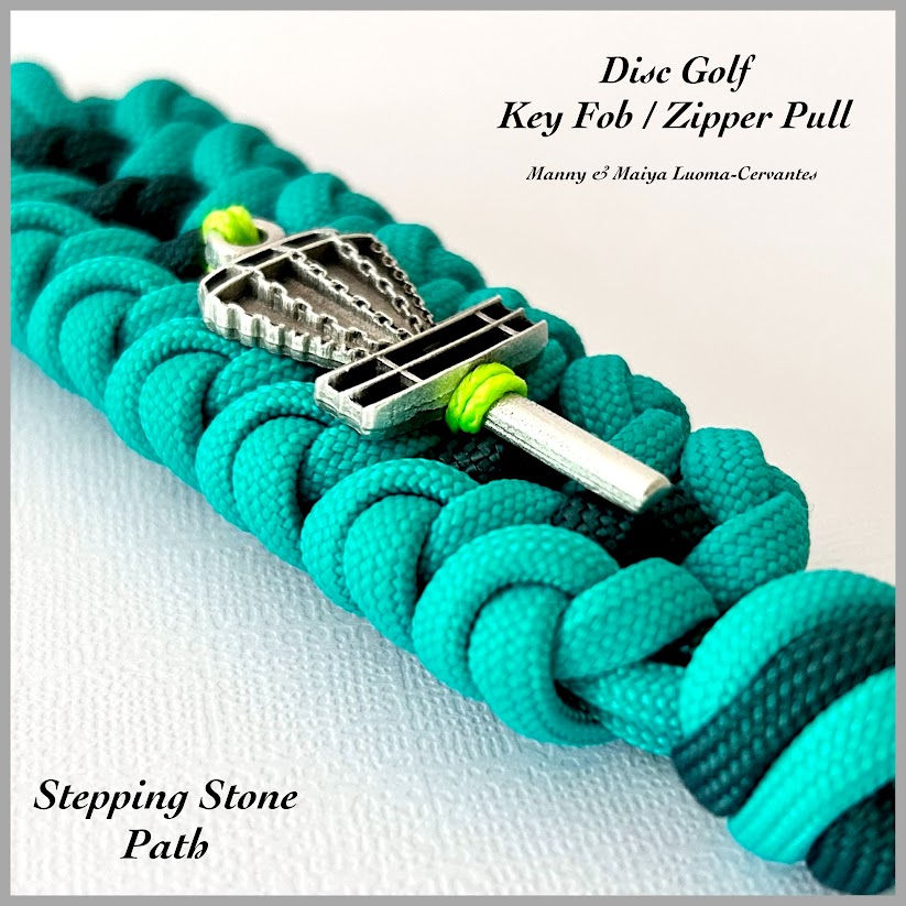 Thumbnail: Stepping Stone Path 'Disc Golf' Premium Paracord KeyFob/Zipper Pull