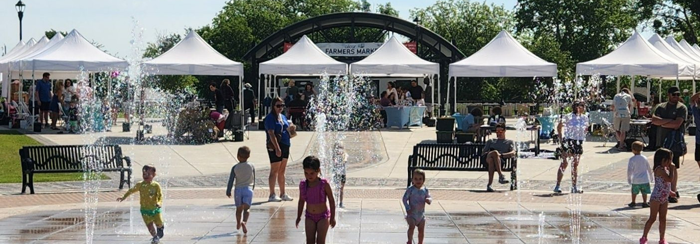 Youth Entrepreneur Market behind the Central Social District Splash Pad