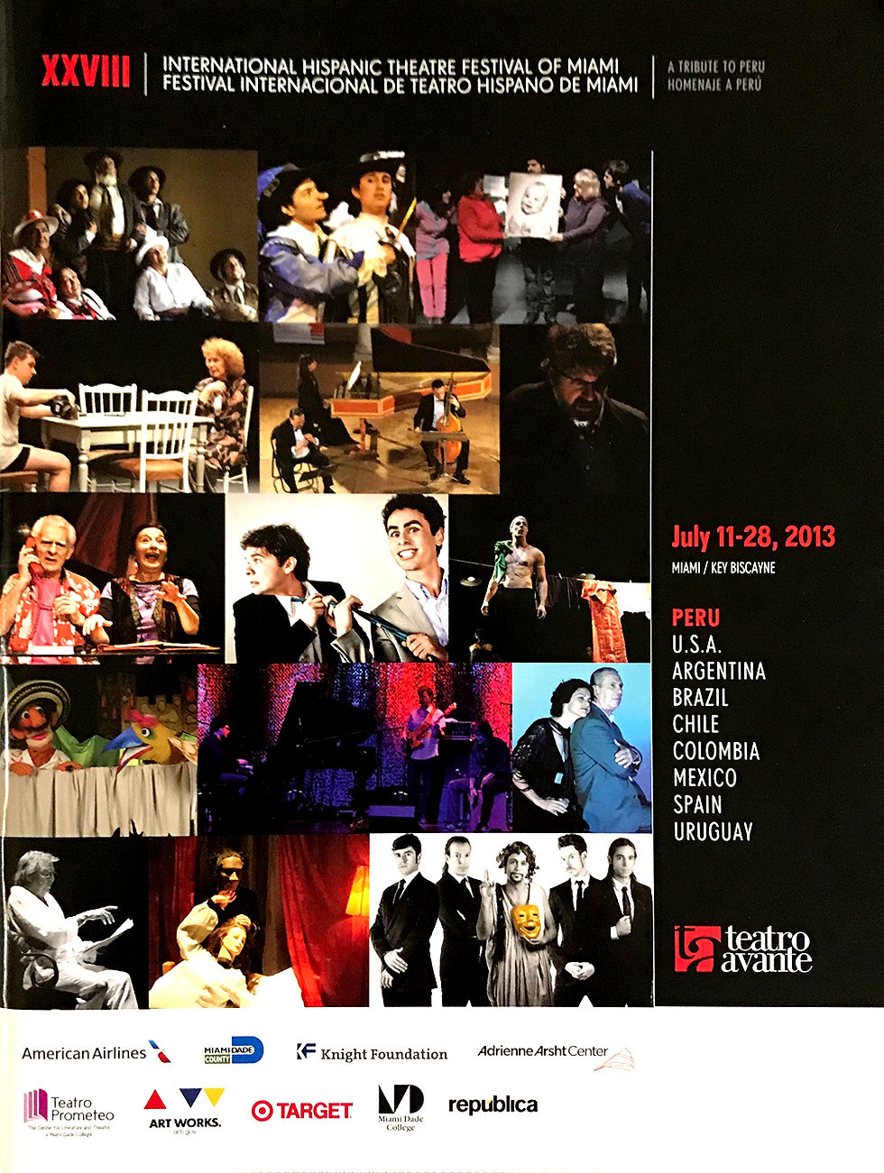 Portada de la revista publicada para el festival