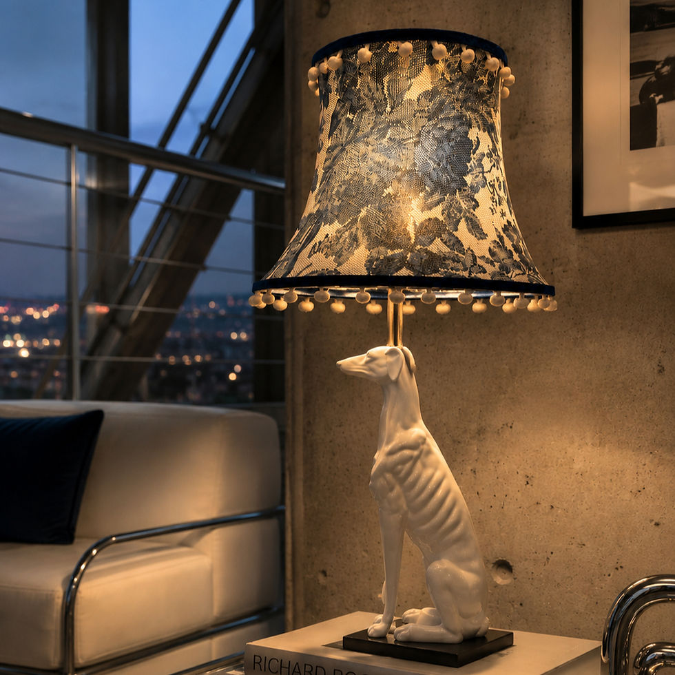 Miniatura: Base Luminária Galgo Herdeiro, Branco