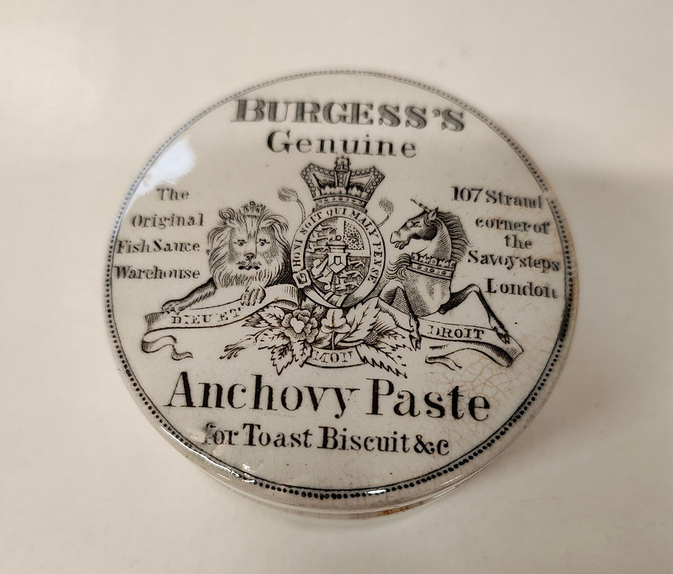 Thumbnail: Burgess's Anchovy Paste 107 Strand Pot Lid And Base