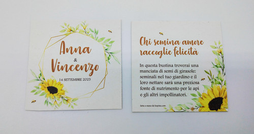 Bomboniere Matrimonio Semi Da Piantare : Segnaposto Con Semi Di Fiori O - Foto 7