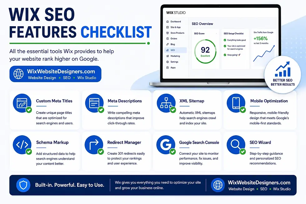 Wix SEO Features Checklist