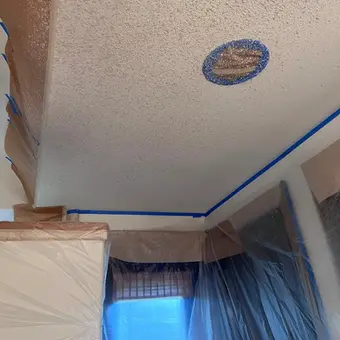 Drywall repair before and after Kyle TX