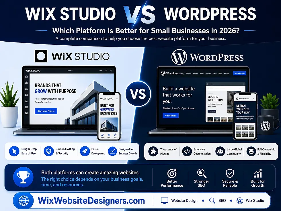 Wix Studio vs WordPress: Which Platform Is Better for Small Businesses in 2026?