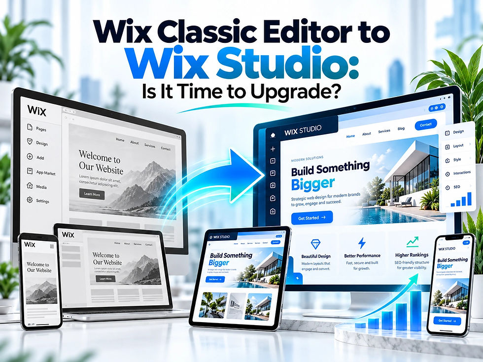 Wix Classic Editor to Wix Studio: Is It Time to Upgrade Your Website?