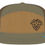 Thumbnail: Malty Maiden Plastic Snap Back Flat Visor in Khaki with Straw