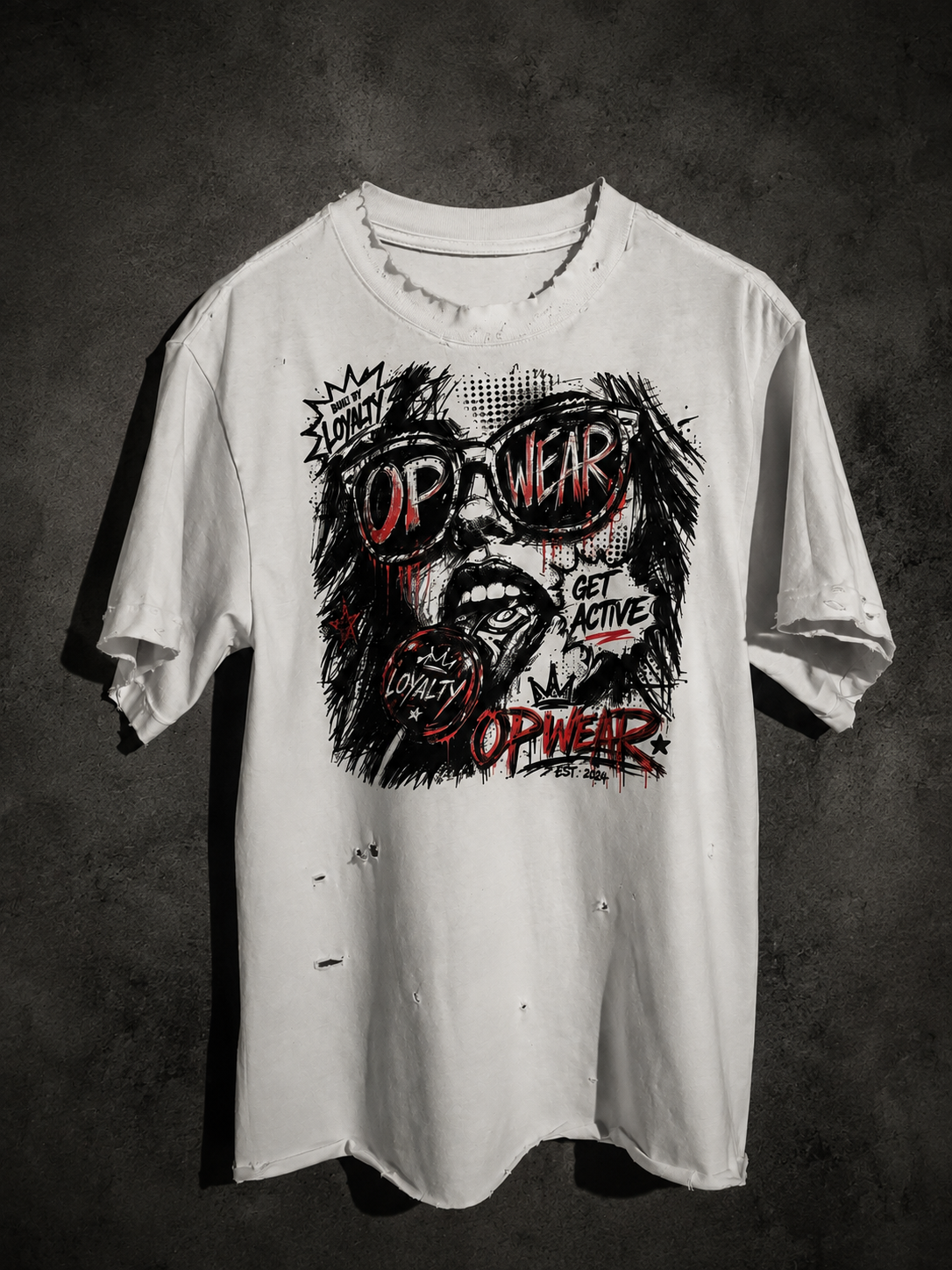 OpWear "Get Active" Signature Distressed Tee | Built By Loyalty Collection