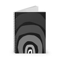Geometric notebook in black and white