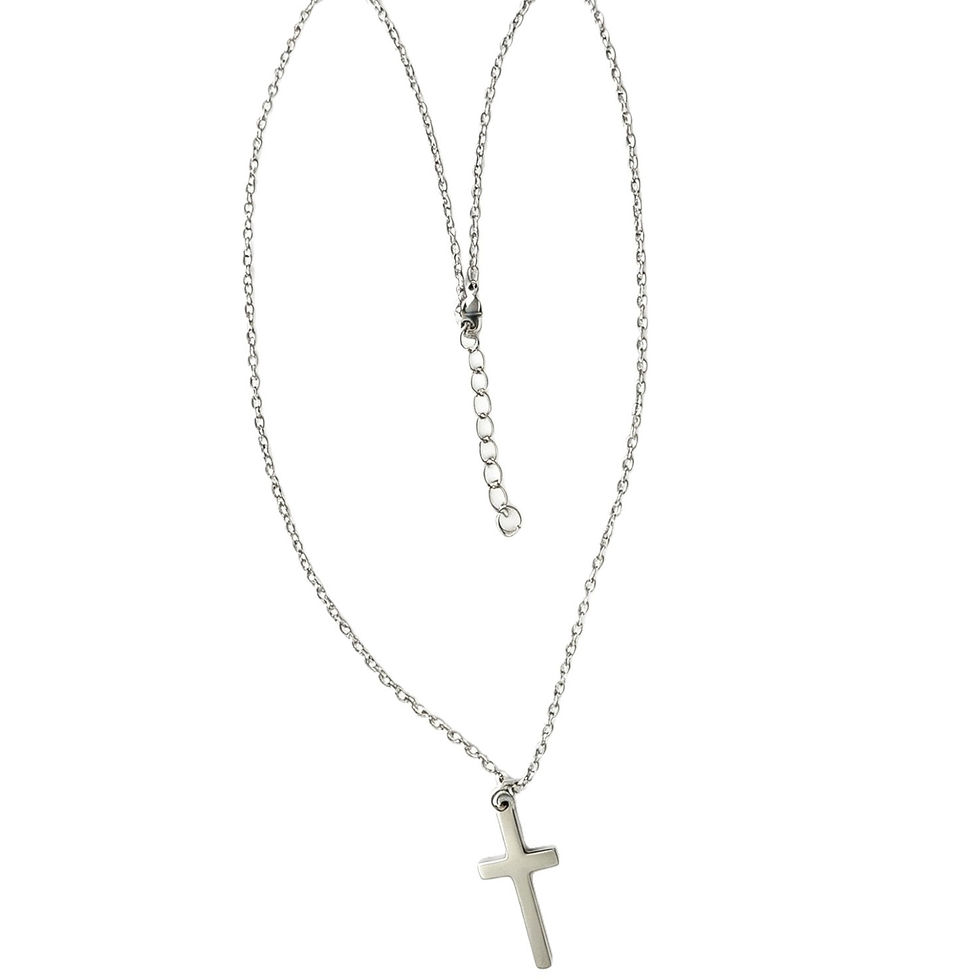Thumbnail: Minimalist Cross Titanium Steel Necklace