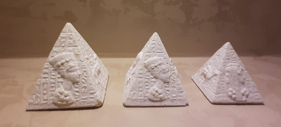 Thumbnail: Pharaonic Giza Pyramids (Set of 3, White)
