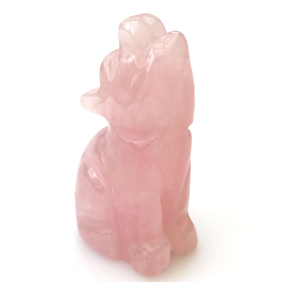 Thumbnail: Rose Quartz Howling Wolf