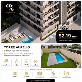 Departamento Torre Aurelio en Vista Alegre, Boca del Río