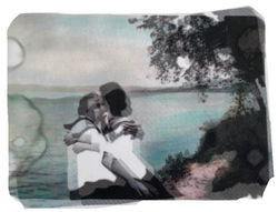 Lakeside, Ink on Layers of Silk