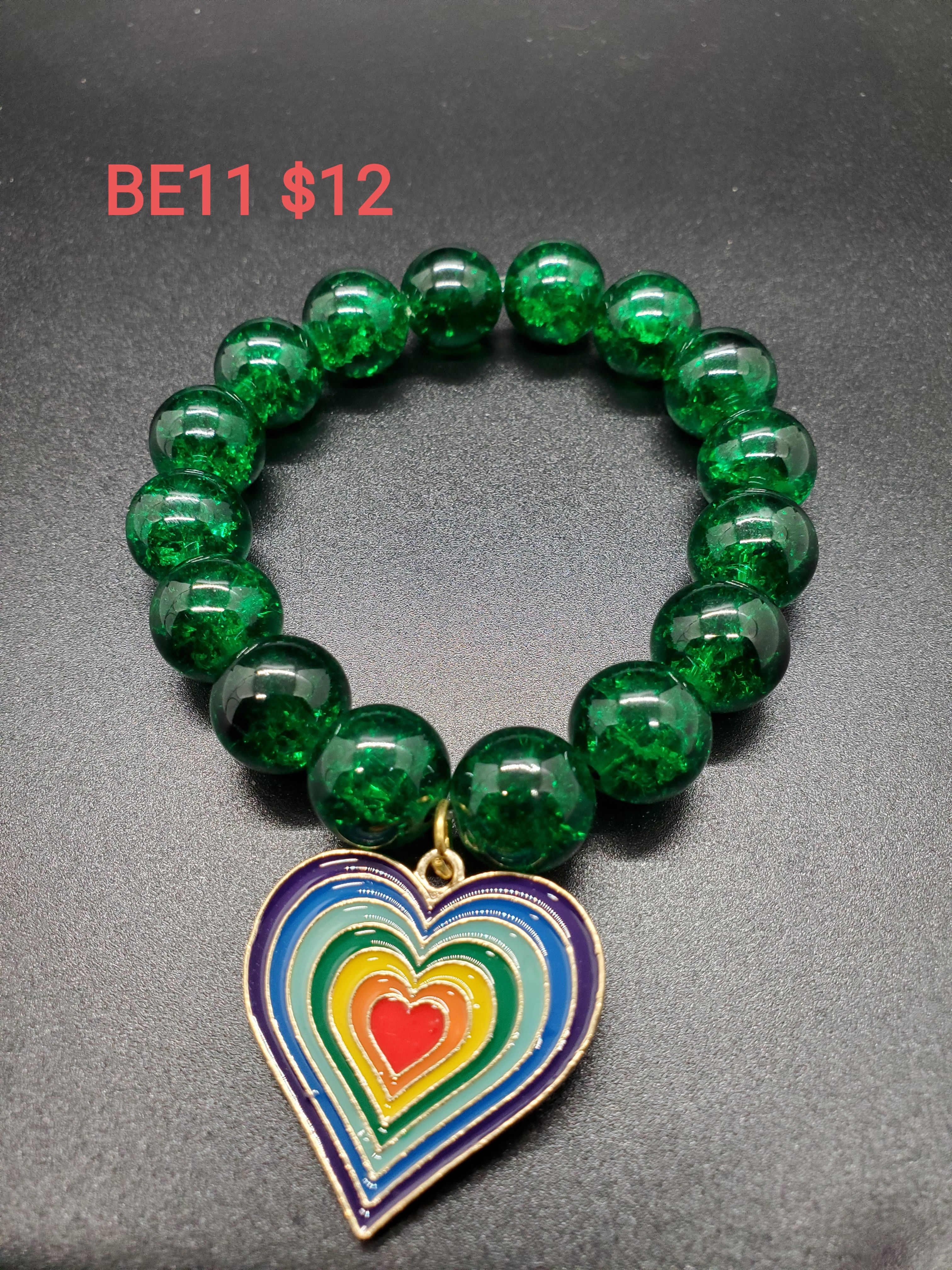 Rainbow Heart Bracelets