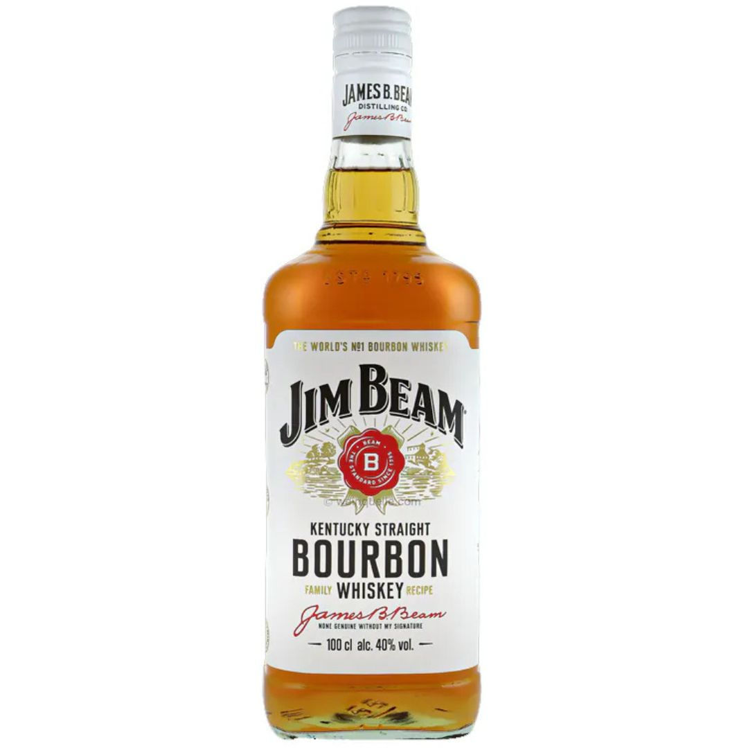 Jim Beam White Label Kentucky Straight Bourbon Whiskey 占邊 肯塔基白牌美國波本威士忌 1000ml