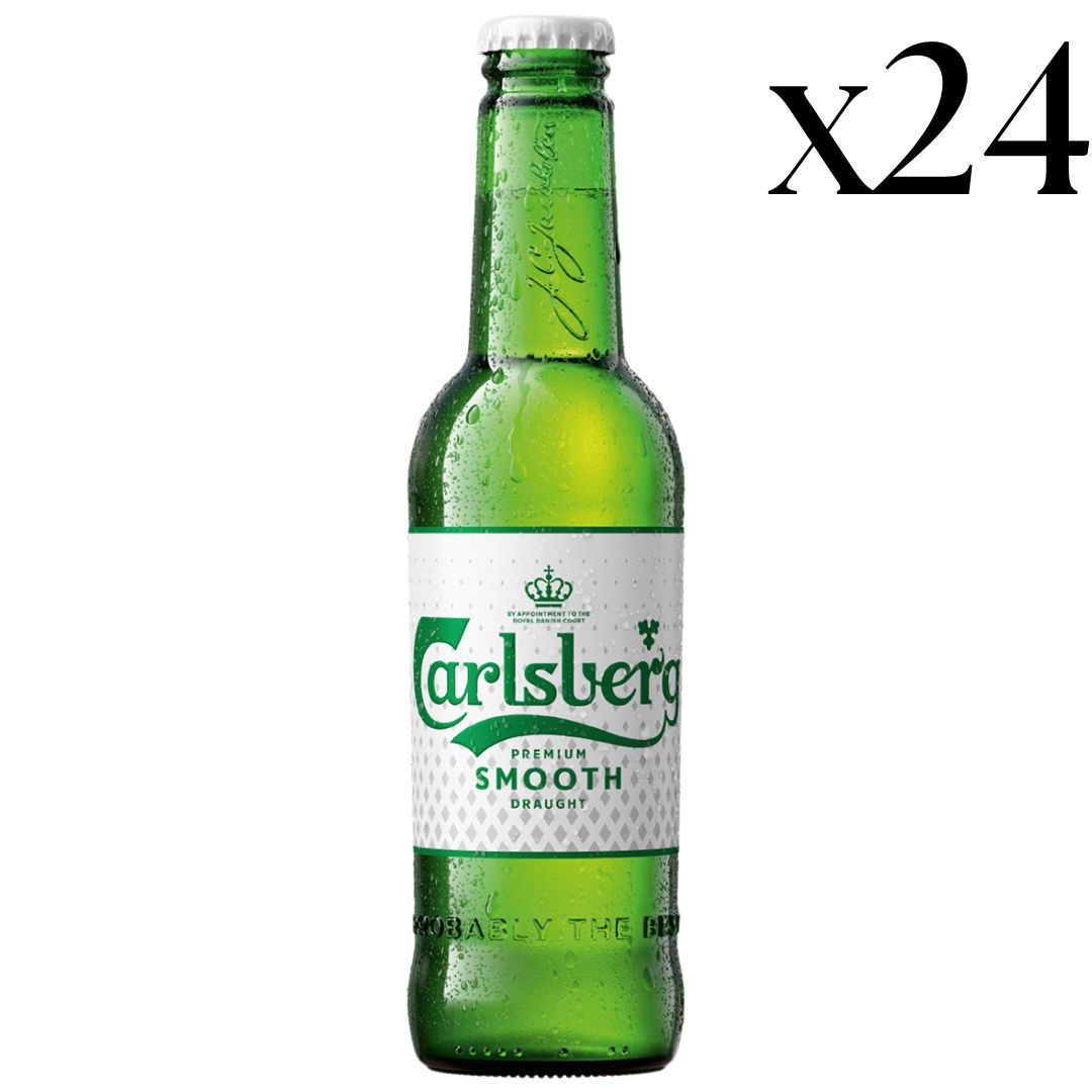 醇滑嘉士伯啤酒 枝裝原箱 Carlsberg Premium Smooth Draught Beer Bottle 330ml