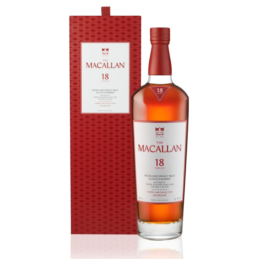 麥卡倫18年雪莉桶單一純麥威士忌 (2025 新版) The Macallan 18 Year Old Sherry Oak 2025 New Version