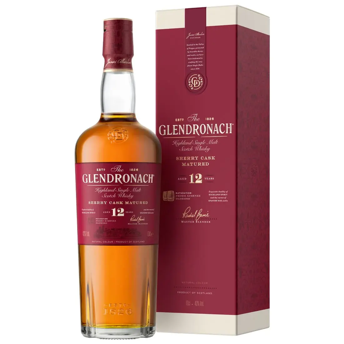 Glendronach 12 Years Old Single Malt Scotch Whisky 格蘭多納12年單一麥芽威士忌 700ml