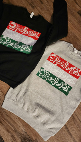 SLB Script Box Logo Crewnecks Sweaters | SLBAPPAREL