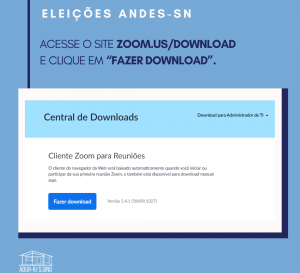 Como baixar o Zoom para participar das Eleições do ANDES-SN