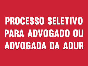 ADUR contrata advogada/o