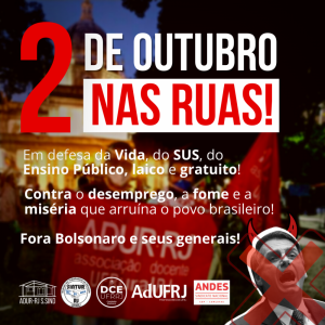 2 de outubro: nas ruas!