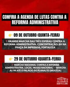 ADUR convoca docentes para as mobilizações contra reforma Administrativa