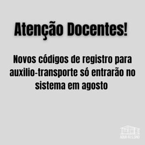 Atenção Docentes!