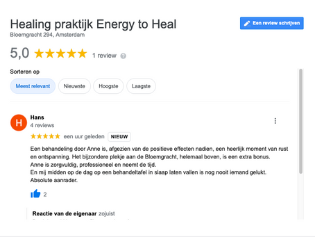 Eerste Google review