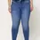 Thumbnail: Plus Size Mid Rise Raw Hem Crop Skinny Jean
