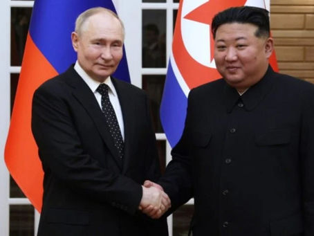 Putin e Kim Jong-un assinam acordo de proteção mútua em caso de ataque