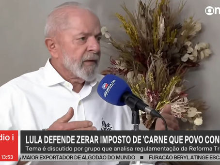 Lula pretende zerar o imposto da "carne que o povo consome"