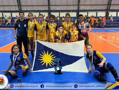 Equipe feminina sub-14 de futsal de Ipiranga conquista 2º lugar na 16ª edição do NORTAO CUP