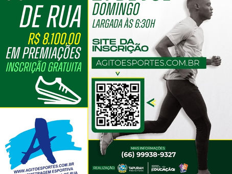 Prefeitura de Tapurah promove corrida de rua com premiação de r$ 8.000,00