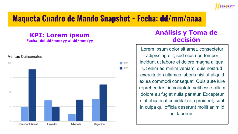 Cuadros de mando tipo snapshot