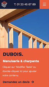 Trouvez votre modèle website templates – Menuisier-Charpentier