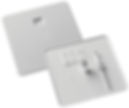 Couvercle à broches HSB 130×130mm grandeur 2/3 blanc